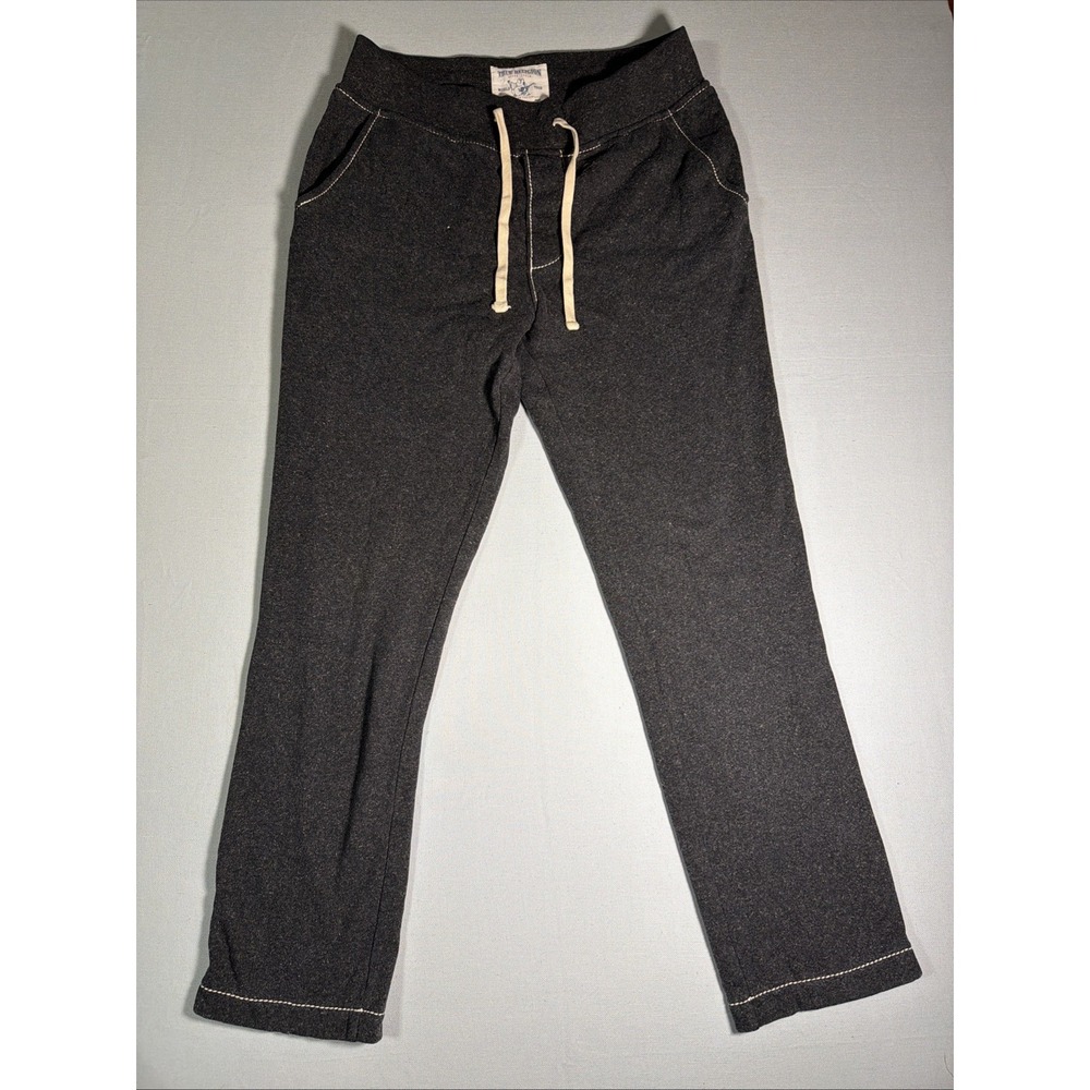 True Religion Sweatpants Men Size M Black Heather Fleece Straight Loose Pockets